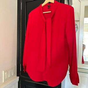 Ann Taylor Bold Red Blouse